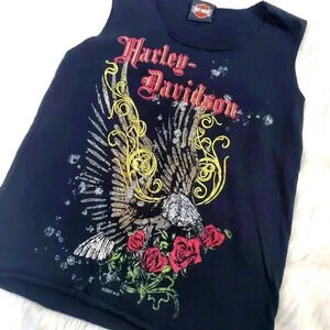 Vintage 90s Harley Davidson Biker Motorcycle Cutoff